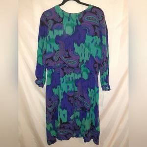 Vintage 70s Serbin by Marianne Paisley Dress
